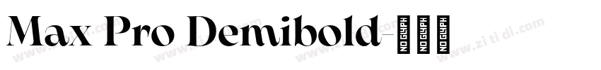 Max Pro Demibold字体转换